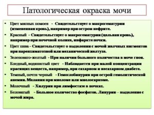 Моча цвета мясных помоев наблюдаются