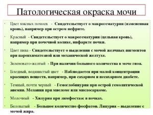 Моча цвета мясных помоев наблюдаются